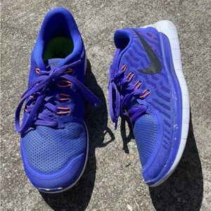 Blue Nike sneakers
